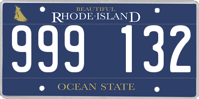 RI license plate 999132