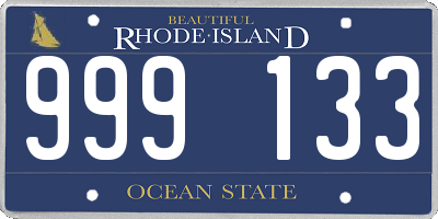 RI license plate 999133