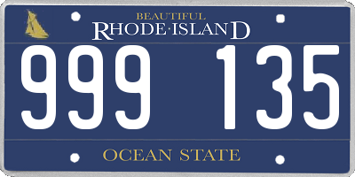 RI license plate 999135