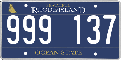 RI license plate 999137