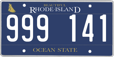 RI license plate 999141