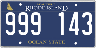 RI license plate 999143