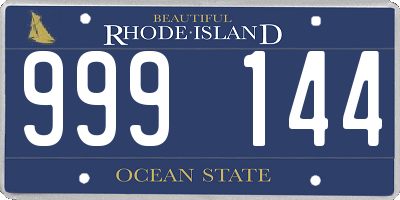 RI license plate 999144