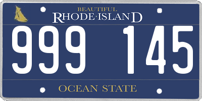 RI license plate 999145