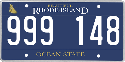 RI license plate 999148