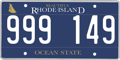 RI license plate 999149