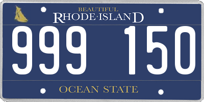 RI license plate 999150