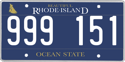 RI license plate 999151