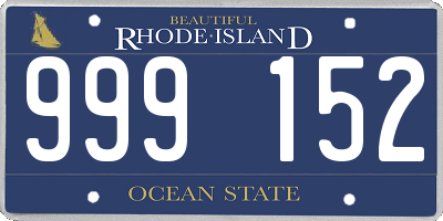 RI license plate 999152