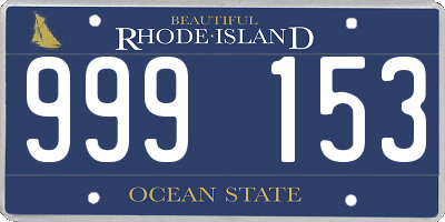 RI license plate 999153