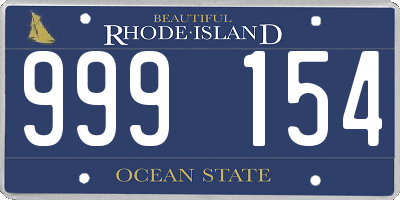 RI license plate 999154