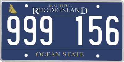 RI license plate 999156