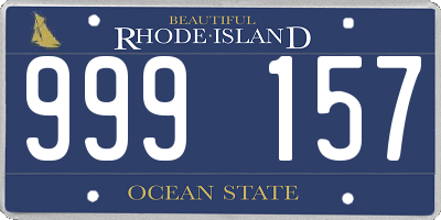 RI license plate 999157