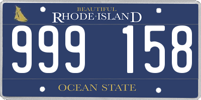 RI license plate 999158