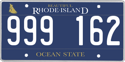 RI license plate 999162