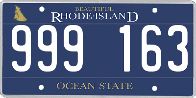 RI license plate 999163