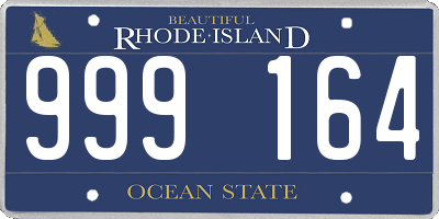 RI license plate 999164