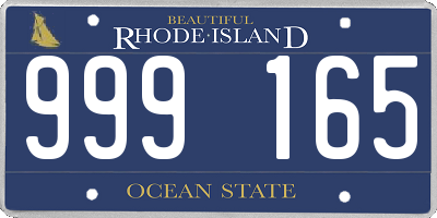 RI license plate 999165