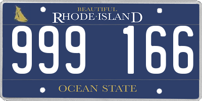 RI license plate 999166