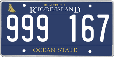 RI license plate 999167