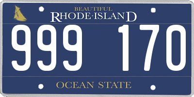 RI license plate 999170