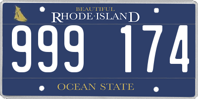 RI license plate 999174