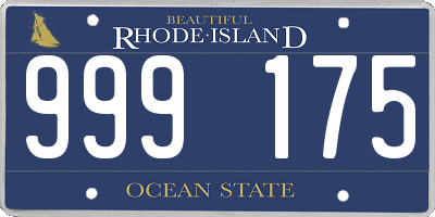 RI license plate 999175