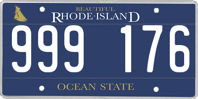 RI license plate 999176