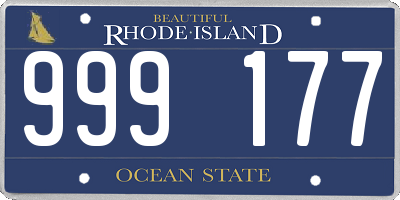 RI license plate 999177