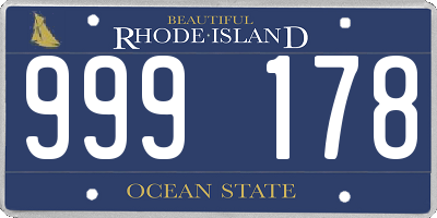 RI license plate 999178