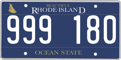 RI license plate 999180