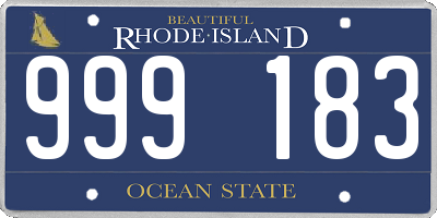 RI license plate 999183
