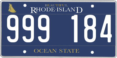 RI license plate 999184