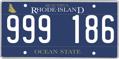 RI license plate 999186