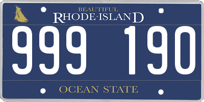 RI license plate 999190