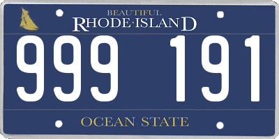 RI license plate 999191