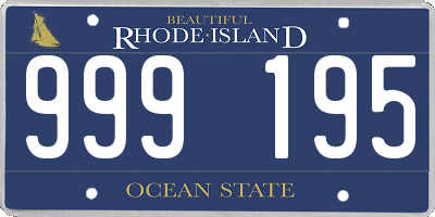 RI license plate 999195