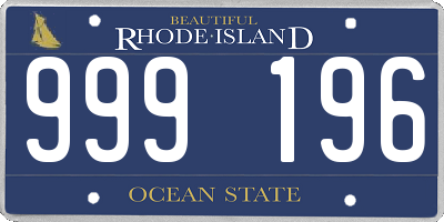 RI license plate 999196