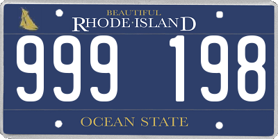 RI license plate 999198