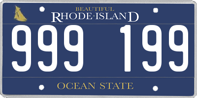 RI license plate 999199