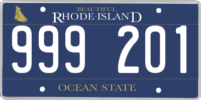 RI license plate 999201