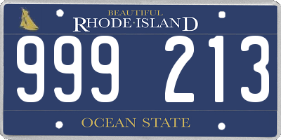 RI license plate 999213