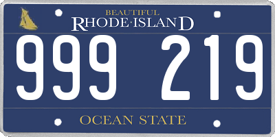 RI license plate 999219