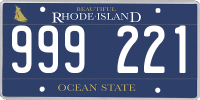 RI license plate 999221