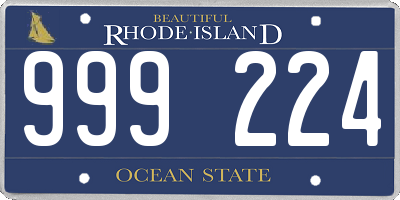 RI license plate 999224