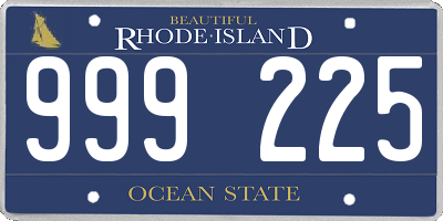 RI license plate 999225