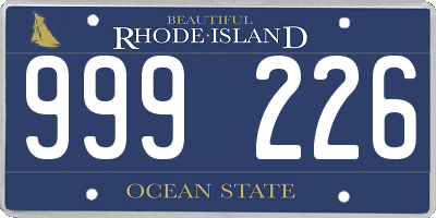 RI license plate 999226