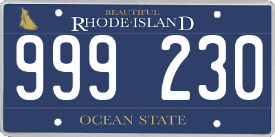 RI license plate 999230