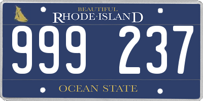 RI license plate 999237