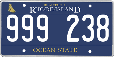 RI license plate 999238